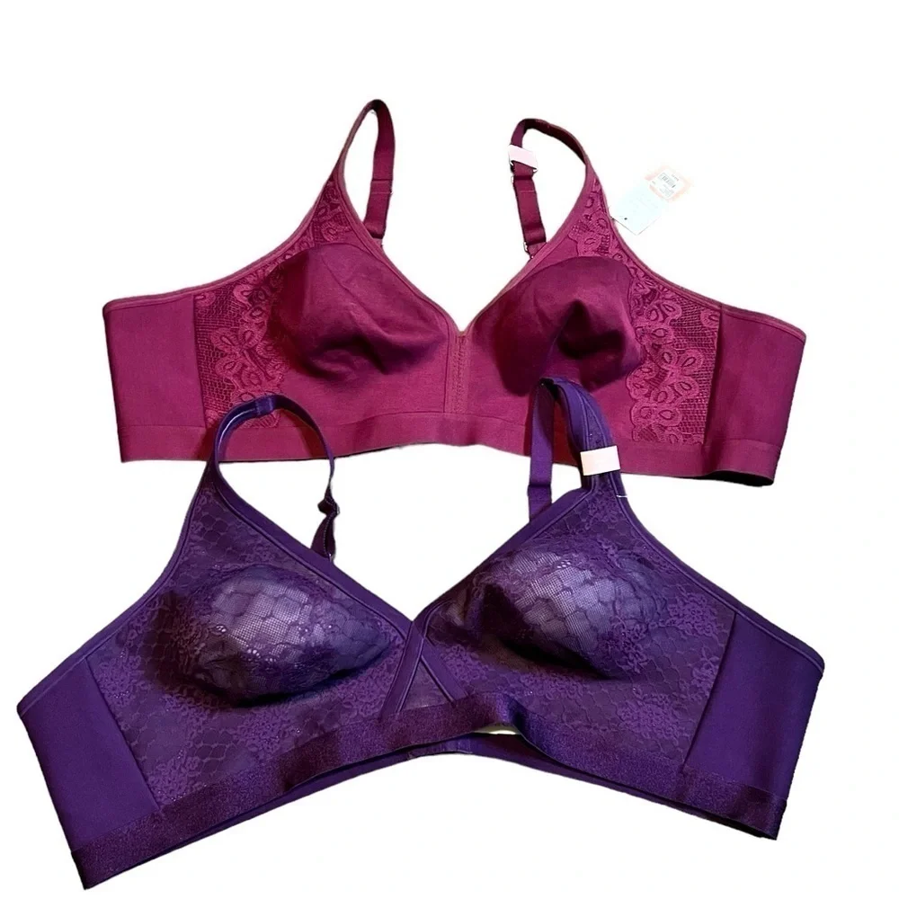 Women’s Cacique Unlined Full Coverage No Wire Bra Bundle Size 54B NEW